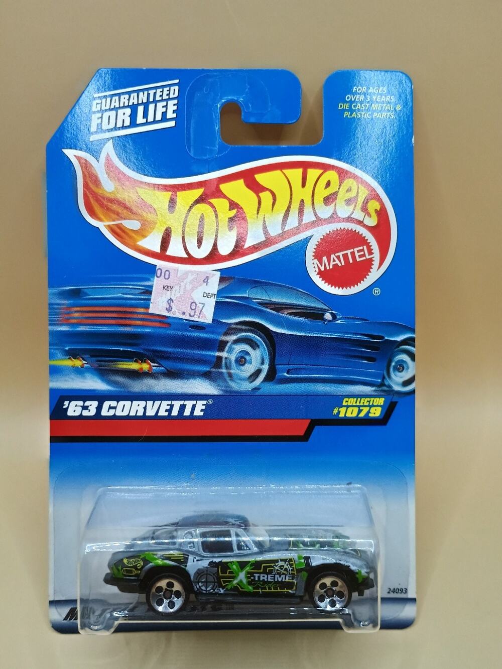 Hot Wheels 63 Corvette Collector #1079 Mattel Wheels - NEW